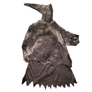 Chasing Fireflies Wishcraft Grim Reaper Zombie Costume Tunic Hooded Kids 6 Gray